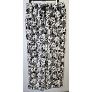 Disney Mickey Mouse PJ Unisex Size Medium Fleece Grey Black‎ Lounge Pajama Pants